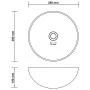 Lavabo de cuarto de baño redondo de cerámica azul oscuro de vidaXL, Lavabos - Ref: Foro24-146979, Precio: 51,12 €, Descuento: %