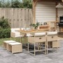 Set comedor de jardín 9 pzas con cojines ratán sintético beige de , Conjuntos de jardín - Ref: Foro24-3278091, Precio: 365,57...