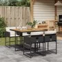 Gartenmöbel-Set, 5-teilig, mit schwarzen Polstern aus synthetischem Rattan von , Gartensets - Ref: Foro24-3278030, Preis: 306...