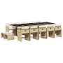 Set comedor de jardín con cojines 15 pzas ratán sintético beige de , Conjuntos de jardín - Ref: Foro24-3277941, Precio: 810,2...