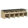 Set comedor de jardín con cojines 15 pzas ratán sintético beige de , Conjuntos de jardín - Ref: Foro24-3277941, Precio: 799,3...