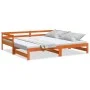 Sofá cama nido madera maciza de pino marrón cera 90x190 cm de , Camas y somieres - Ref: Foro24-847160, Precio: 136,21 €, Desc...