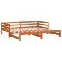 Sofá cama nido madera maciza de pino marrón cera 90x190 cm de , Camas y somieres - Ref: Foro24-847160, Precio: 136,21 €, Desc...