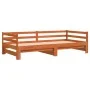 Sofá cama nido madera maciza de pino marrón cera 90x190 cm de , Camas y somieres - Ref: Foro24-847160, Precio: 136,21 €, Desc...