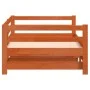 Sofá cama nido madera maciza de pino marrón cera 90x190 cm de , Camas y somieres - Ref: Foro24-847160, Precio: 136,21 €, Desc...