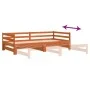 Sofá cama nido madera maciza de pino marrón cera 90x190 cm de , Camas y somieres - Ref: Foro24-847160, Precio: 136,21 €, Desc...