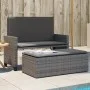 Garden bench with gray synthetic rattan cushions and footrest by , garden benches - Ref: Foro24-368409, Price: 258,30 €, Disc...