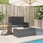 Garden bench with gray synthetic rattan cushions and footrest by , garden benches - Ref: Foro24-368409, Price: 258,30 €, Disc...