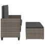 Garden bench with gray synthetic rattan cushions and footrest by , garden benches - Ref: Foro24-368409, Price: 243,90 €, Disc...