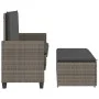 Garden bench with gray synthetic rattan cushions and footrest by , garden benches - Ref: Foro24-368409, Price: 258,30 €, Disc...