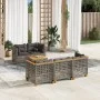 Gartenmöbel-Set 6-teilig mit grauen Polstern aus synthetischem Rattan von , Gartensets - Ref: Foro24-3261735, Preis: 509,45 €...