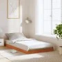 Solid pine wood bed frame in brown wax finish 90x190 cm by , Beds and slatted bases - Ref: Foro24-847157, Price: 57,45 €, Dis...