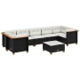 Garden sofa set with 8 pieces of black synthetic rattan and cushions. by , Garden sets - Ref: Foro24-3261761, Price: 597,22 €...