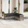 Garden sofa set with 5-piece synthetic rattan gray cushions by , Garden sets - Ref: Foro24-3261825, Price: 441,05 €, Discount: %