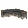 Garden sofa set with 5-piece synthetic rattan gray cushions by , Garden sets - Ref: Foro24-3261825, Price: 441,05 €, Discount: %