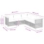 Gartensofagarnitur mit 5-teiligen Kissen aus grauem synthetischem Rattan. von , Gartensets - Ref: Foro24-3261825, Preis: 432,...