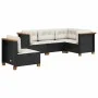 5-piece garden furniture set with black synthetic rattan cushions by , Garden sets - Ref: Foro24-3261833, Price: 371,42 €, Di...