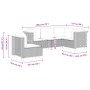 5-piece garden furniture set with black synthetic rattan cushions by , Garden sets - Ref: Foro24-3261833, Price: 352,98 €, Di...