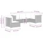 Gartenmöbel-Set, 5-teilig, mit schwarzen Polstern aus synthetischem Rattan von , Gartensets - Ref: Foro24-3261833, Preis: 371...