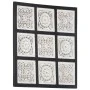 Handgeschnitztes MDF-Wandpaneel schwarz und weiß 60x60x1,5 cm von vidaXL, Wandverkleidung - Ref: Foro24-321657, Preis: 37,33 ...