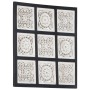Handgeschnitztes MDF-Wandpaneel schwarz und weiß 60x60x1,5 cm von vidaXL, Wandverkleidung - Ref: Foro24-321657, Preis: 33,20 ...