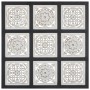Panel de pared tallado a mano MDF negro y blanco 60x60x1,5 cm de vidaXL, Recubrimiento de paredes - Ref: Foro24-321657, Preci...