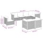Gartensofa-Set und Kissen, 8-teilig, aus schwarzem Kunststoff-Rattan. von , Gartensets - Ref: Foro24-3261899, Preis: 575,20 €...