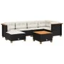 7-piece garden sofa set with black synthetic rattan cushions by , Garden sets - Ref: Foro24-3261917, Price: 522,76 €, Discoun...