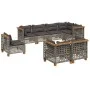 Set of garden sofas and cushions 8 pieces synthetic rattan gray by , Garden sets - Ref: Foro24-3261903, Price: 705,83 €, Disc...