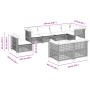 Set of garden sofas and cushions 8 pieces synthetic rattan gray by , Garden sets - Ref: Foro24-3261903, Price: 706,93 €, Disc...