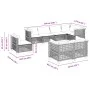 Set of garden sofas and cushions 8 pieces synthetic rattan gray by , Garden sets - Ref: Foro24-3261903, Price: 705,83 €, Disc...