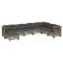 Set of garden sofas and cushions 8 pieces synthetic rattan gray by , Garden sets - Ref: Foro24-3261957, Price: 667,79 €, Disc...