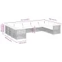 Garden furniture set 9 pieces and gray synthetic rattan cushions by , Garden sets - Ref: Foro24-3261981, Price: 774,09 €, Dis...
