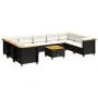 Garden sofa set 10 pieces with black synthetic rattan cushions by , Garden sets - Ref: Foro24-3261983, Price: 776,49 €, Disco...