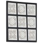Panel de pared tallado a mano MDF negro y blanco 60x60x1,5 cm de vidaXL, Recubrimiento de paredes - Ref: Foro24-321657, Preci...