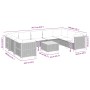Garden sofa set 10 pieces with black synthetic rattan cushions by , Garden sets - Ref: Foro24-3261983, Price: 663,94 €, Disco...