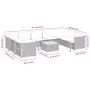 Garden sofa set 10 pieces with black synthetic rattan cushions by , Garden sets - Ref: Foro24-3261983, Price: 776,49 €, Disco...