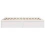 Estructura de cama de madera maciza de pino blanco 160x200 cm de , Camas y somieres - Ref: Foro24-3282370, Precio: 222,87 €