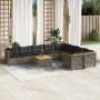 Garden sofa set 10 pieces with gray synthetic rattan cushions by , Garden sets - Ref: Foro24-3262011, Price: 815,37 €, Discou...