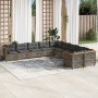 Garden sofa set 10 pieces with gray synthetic rattan cushions by , Garden sets - Ref: Foro24-3262047, Price: 827,12 €, Discou...