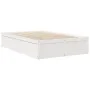 Solid white pine wood bed frame 135x190 cm by , Beds and slatted bases - Ref: Foro24-3282385, Price: 203,67 €, Discount: %