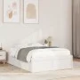 Solid white pine wood bed frame 135x190 cm by , Beds and slatted bases - Ref: Foro24-3282385, Price: 203,67 €, Discount: %