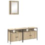 Juego de muebles de baño 3 pcs Marrón 80 x 30 x 60 cm