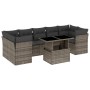 Gartensofa-Set und Kissen, 8-teilig, aus grauem Kunst-Rattan. von , Gartensets - Ref: Foro24-3266400, Preis: 523,37 €, Rabatt: %
