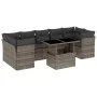 Set of garden sofas and cushions 8 pieces synthetic rattan gray by , Garden sets - Ref: Foro24-3266400, Price: 522,83 €, Disc...