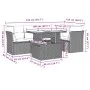 6-piece garden furniture set with gray synthetic rattan cushions by , Garden sets - Ref: Foro24-3266570, Price: 396,37 €, Dis...