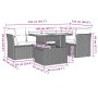 Gartenmöbel-Set 6-teilig mit grauen Polstern aus synthetischem Rattan von , Gartensets - Ref: Foro24-3266570, Preis: 397,36 €...