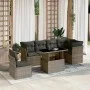 7-piece garden sofa set with gray synthetic rattan cushions by , Garden sets - Ref: Foro24-3266620, Price: 452,12 €, Discount: %