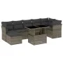 Set of garden sofas and cushions 8 pieces synthetic rattan gray by , Garden sets - Ref: Foro24-3266750, Price: 492,60 €, Disc...