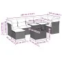 Set of garden sofas and cushions 8 pieces synthetic rattan gray by , Garden sets - Ref: Foro24-3266750, Price: 492,60 €, Disc...